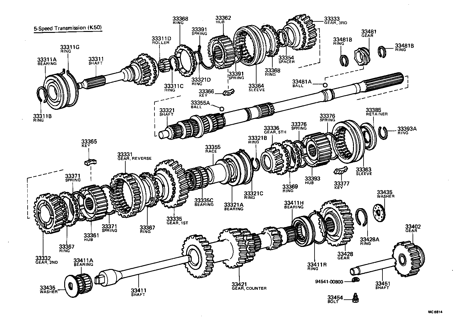 33333-10022 GEAR, 3RD product image