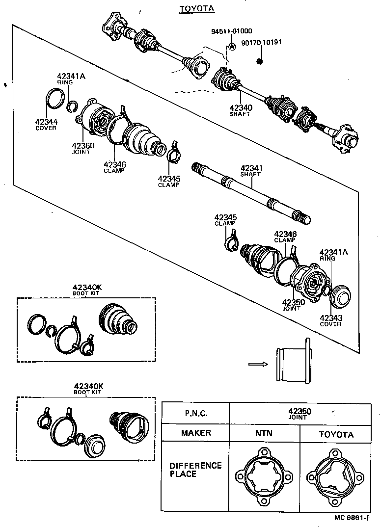 42431-24010 DISC, REAR product image