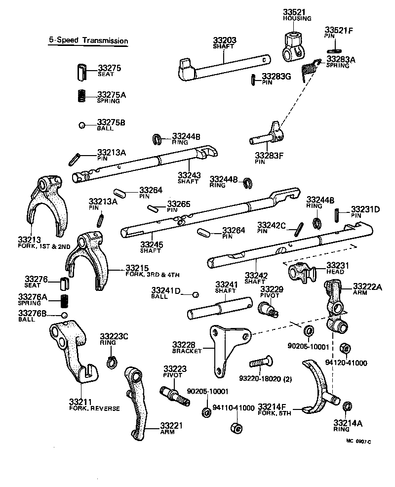 33275-10021 SEAT, SHIFT DETENT BALL SPRING, NO.2 product image