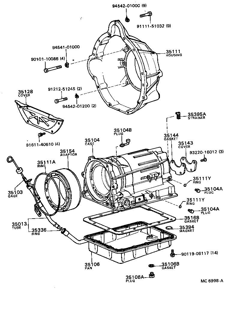 35002-40010 GAGE SUB-ASSY, TRANSMISSION OIL LEVEL product image