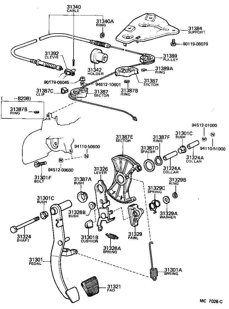 31301-10150 PEDAL SUB-ASSY, CLUTCH product image