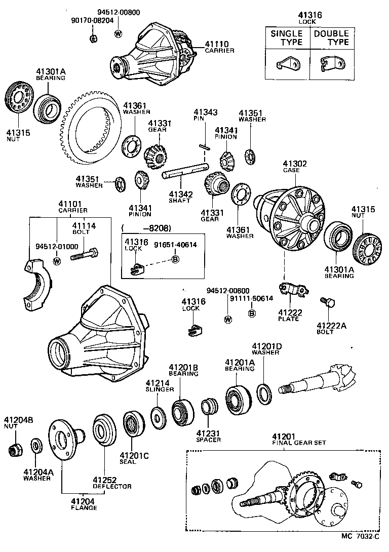 41201-19445 FINAL GEAR KIT, DIFFERENTIAL, REAR product image