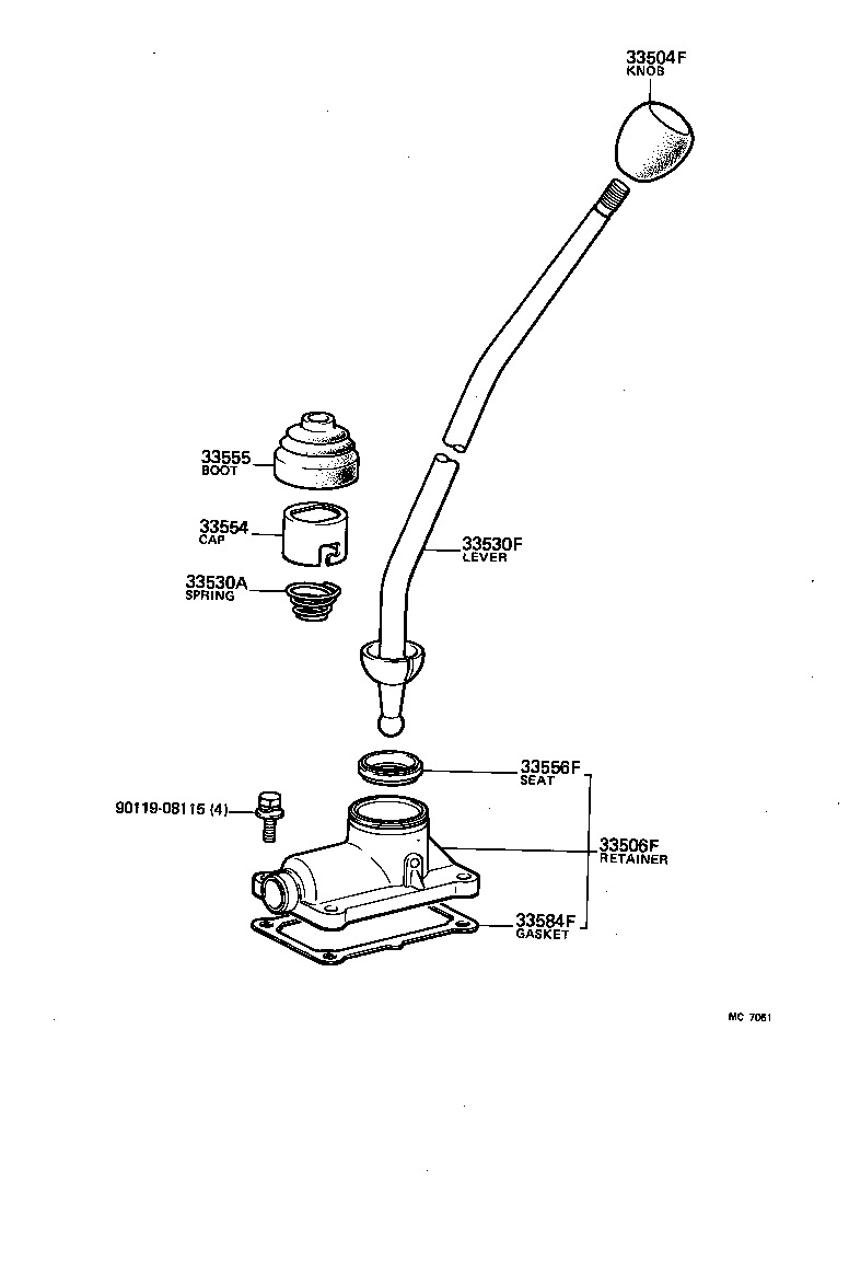 33505-35010 SEAT, TRANSMISSION SHIFT LEVER BALL product image