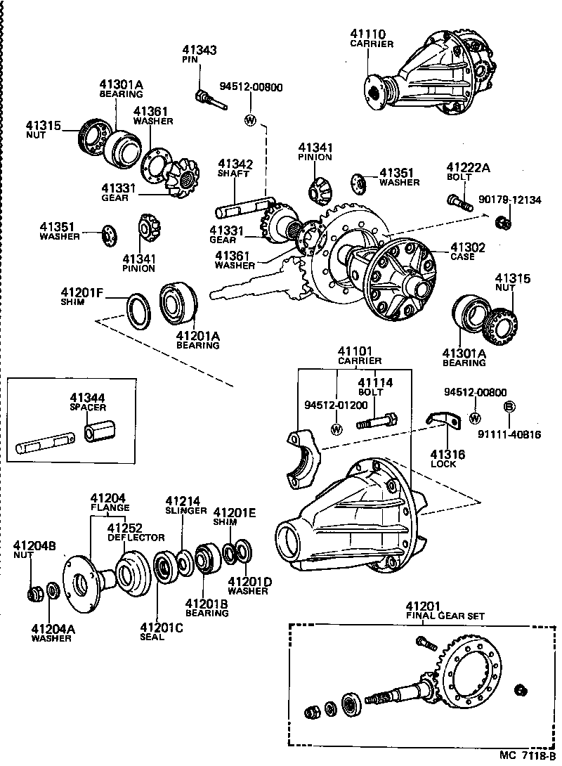 41101-60040 CARRIER SUB-ASSY, DIFFERENTIAL, REAR product image