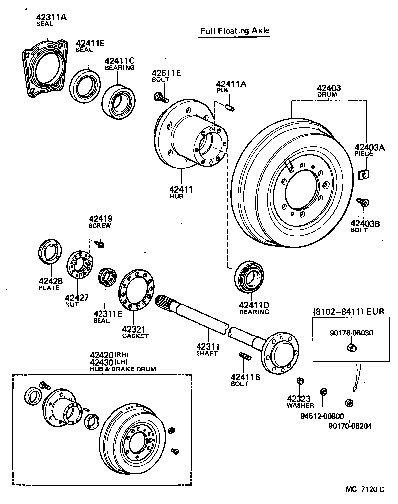 42312-60050 SHAFT, REAR AXLE product image