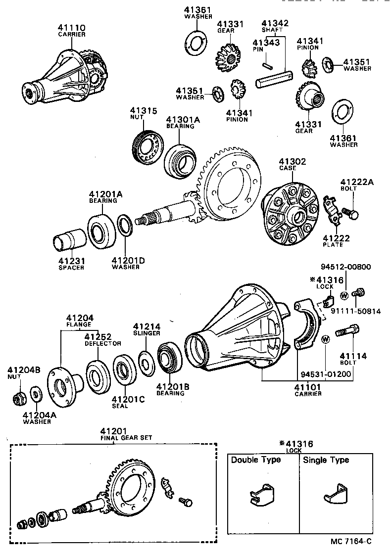41201-29425 FINAL GEAR KIT, DIFFERENTIAL, REAR product image