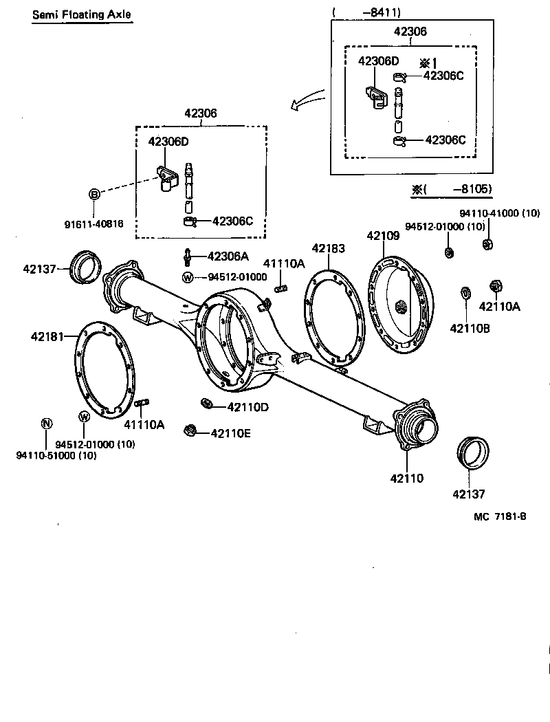 41101-60050 CARRIER SUB-ASSY, DIFFERENTIAL, REAR product image