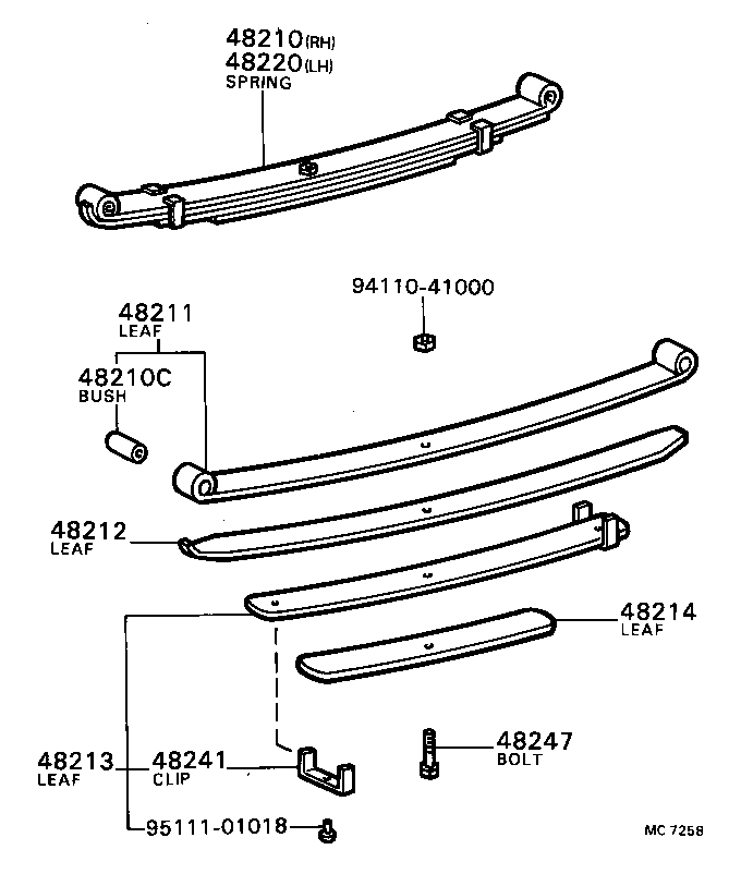 48042-36020 SHACKLE, SPRING, NO.2 product image