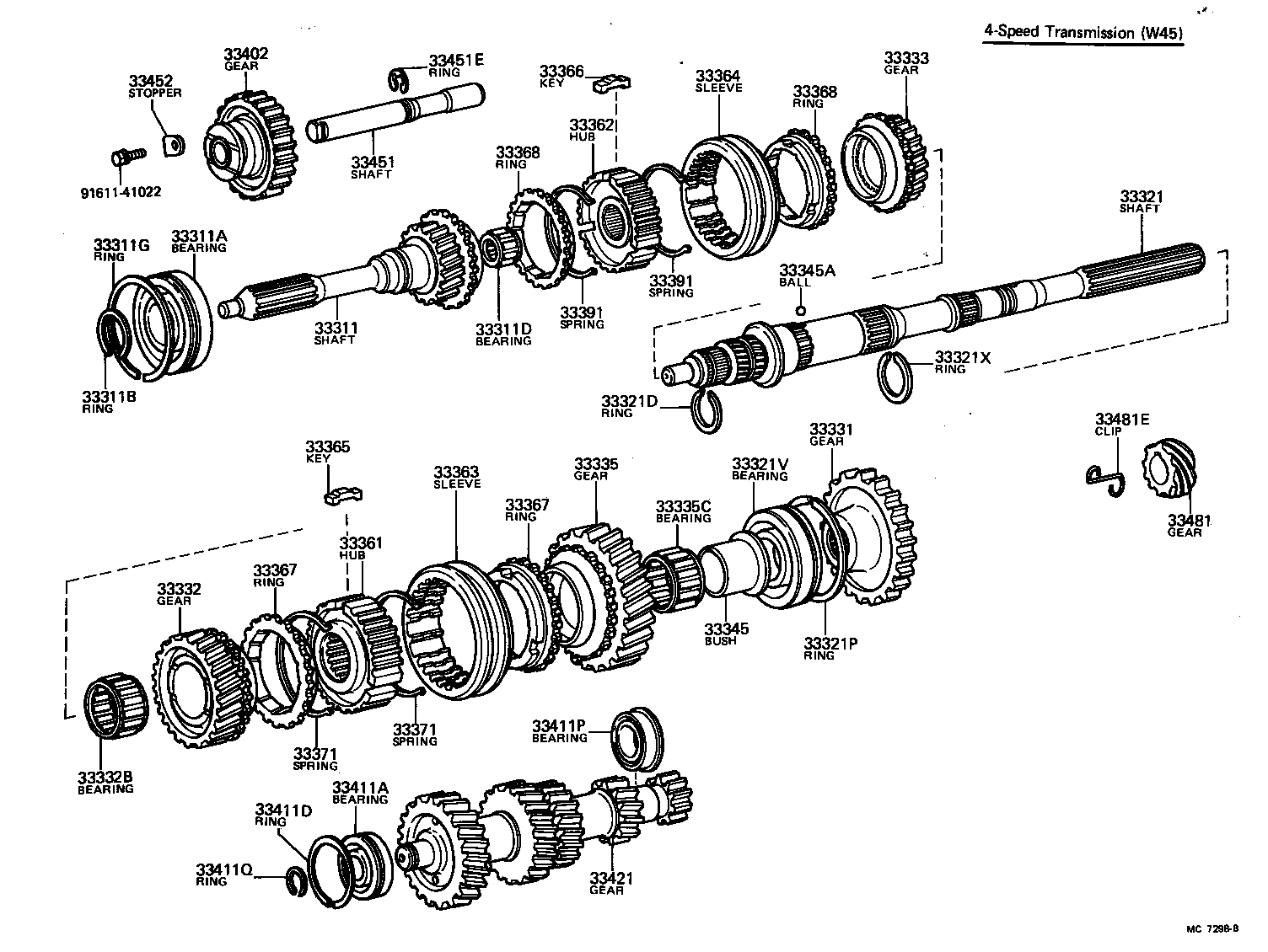 33034-22020 GEAR, 3RD product image