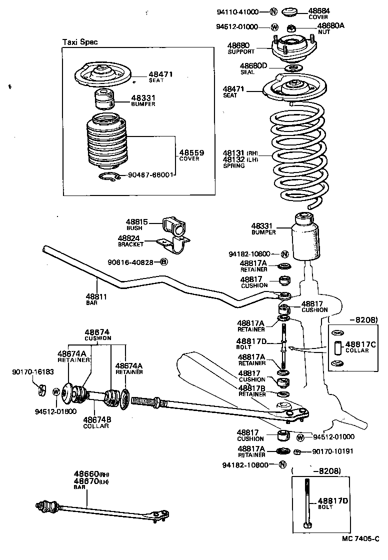 48131-22650 SPRING, FRONT COIL, RH product image