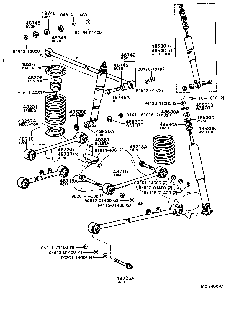 48211-23132 LEAF, REAR SPRING, NO.1 product image