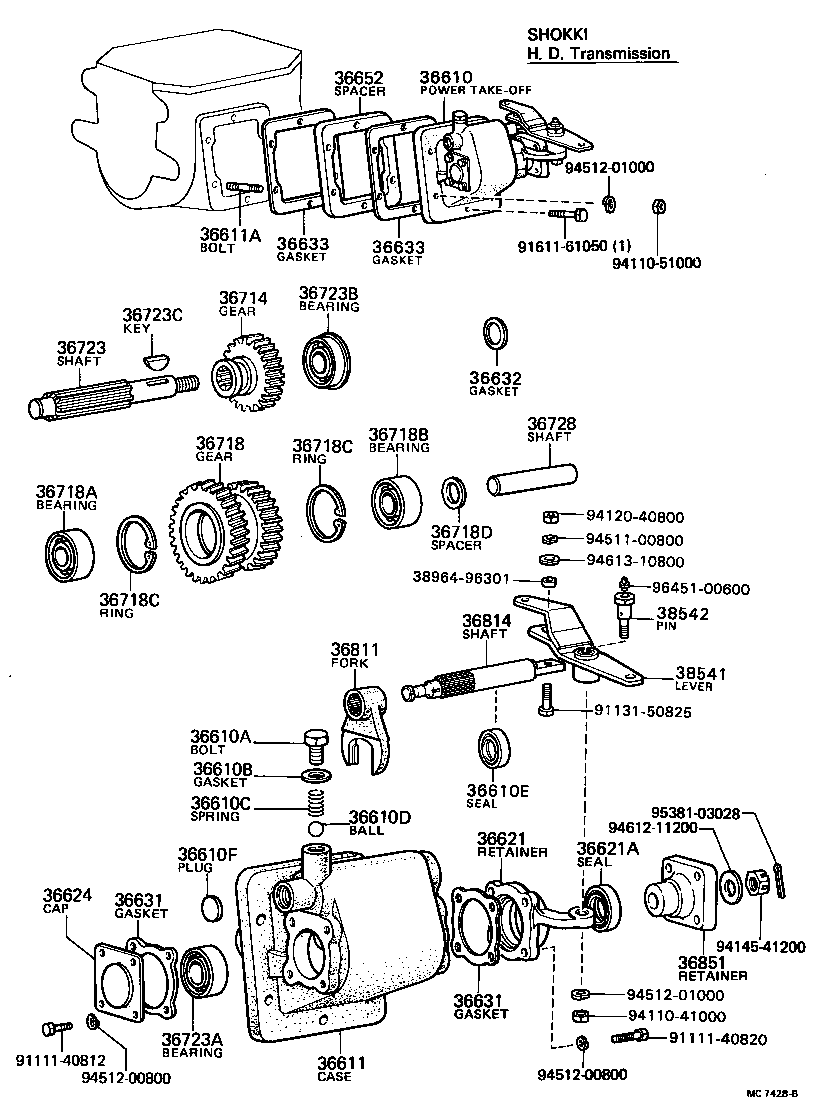 36610-36031 POWER TAKE-OFF ASSY product image