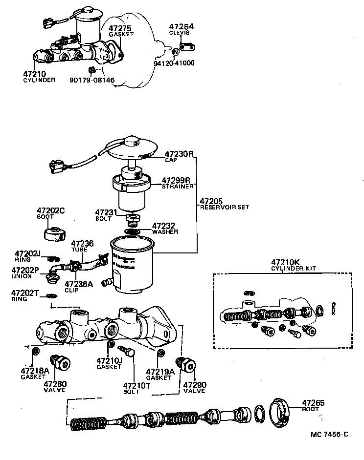 04493-22090 CYLINDER KIT, BRAKE MASTER product image