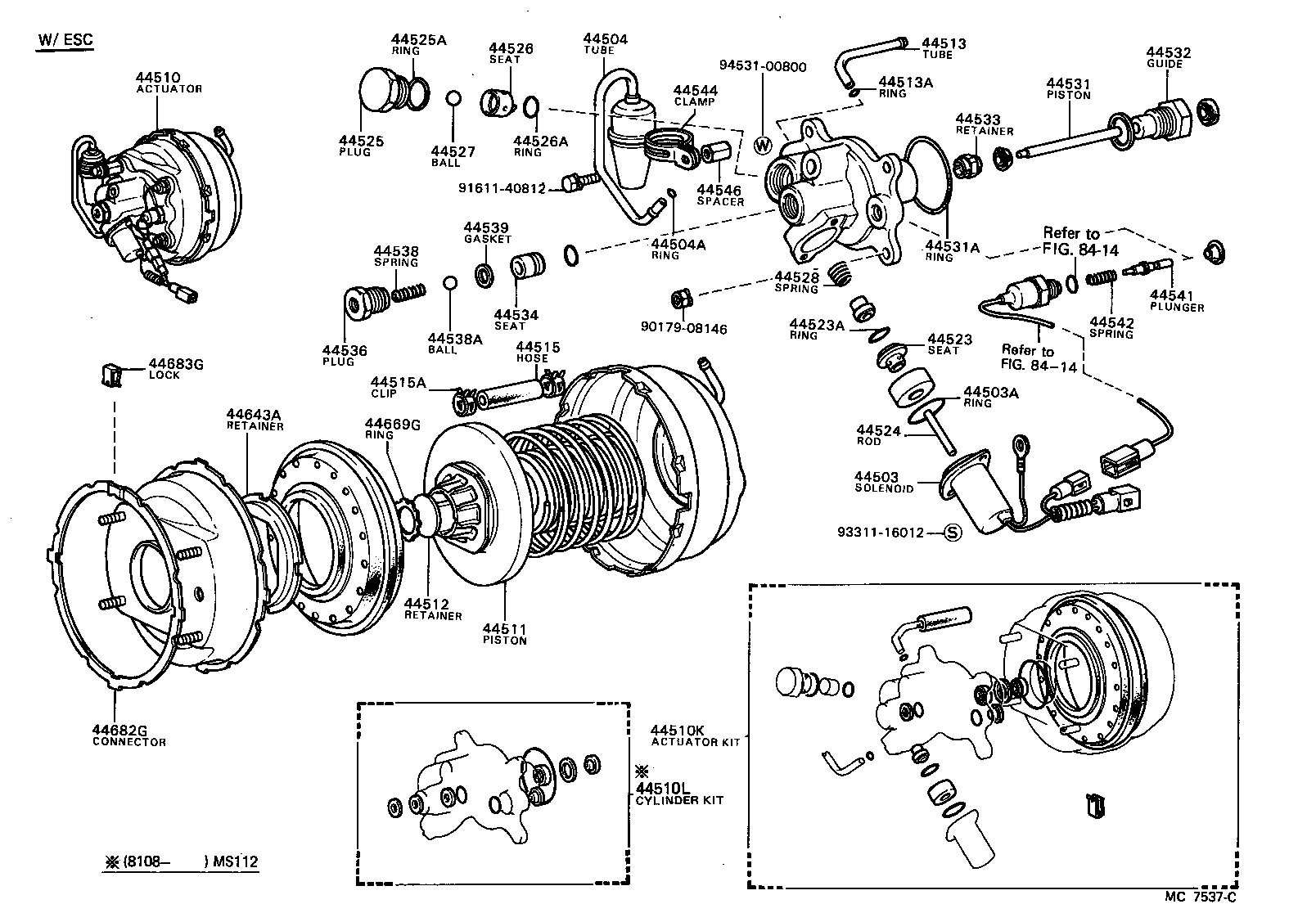 44510-30040 ACTUATOR ASSY, BRAKE product image