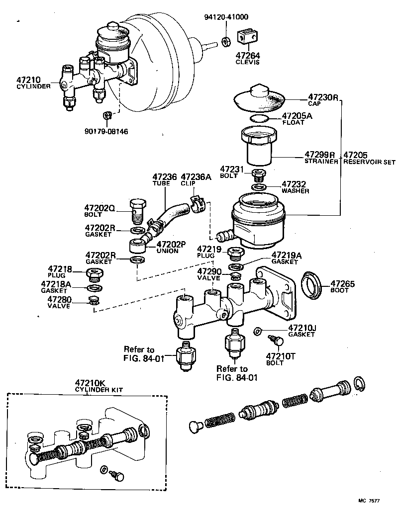 47547-40010 PLUG, BLEEDER(FOR BRAKE MASTER CYLINDER) product image