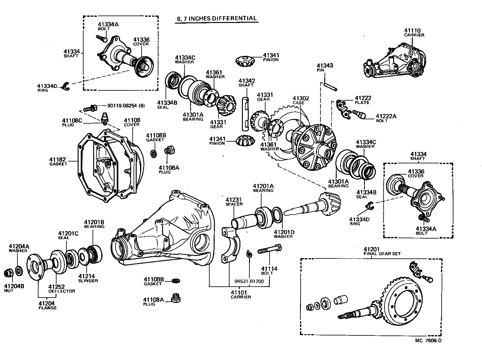 41305-14010 GEAR, REAR DIFFERENTIAL SIDE product image