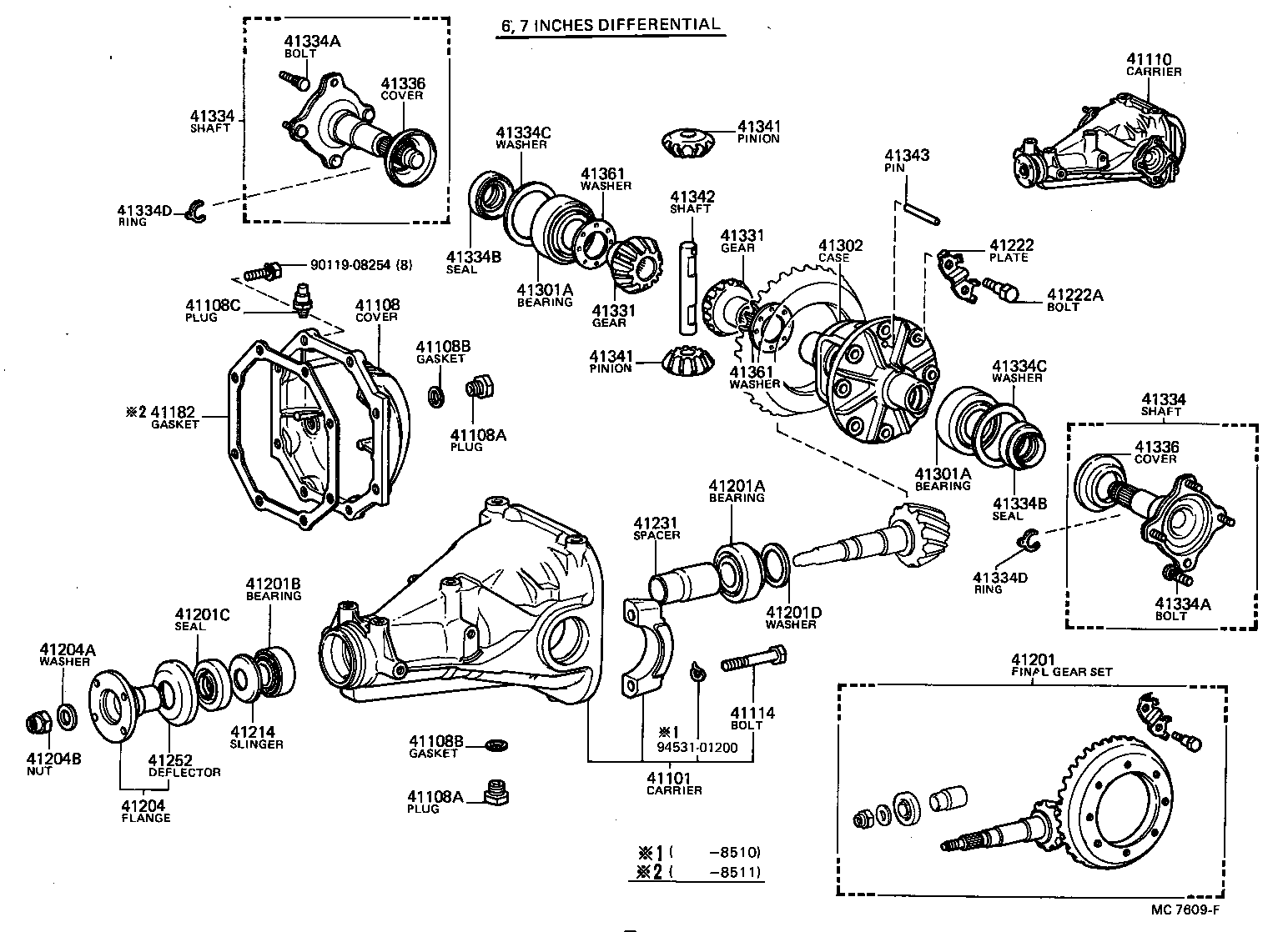 41110-24030 CARRIER ASSY, DIFFERENTIAL, REAR product image