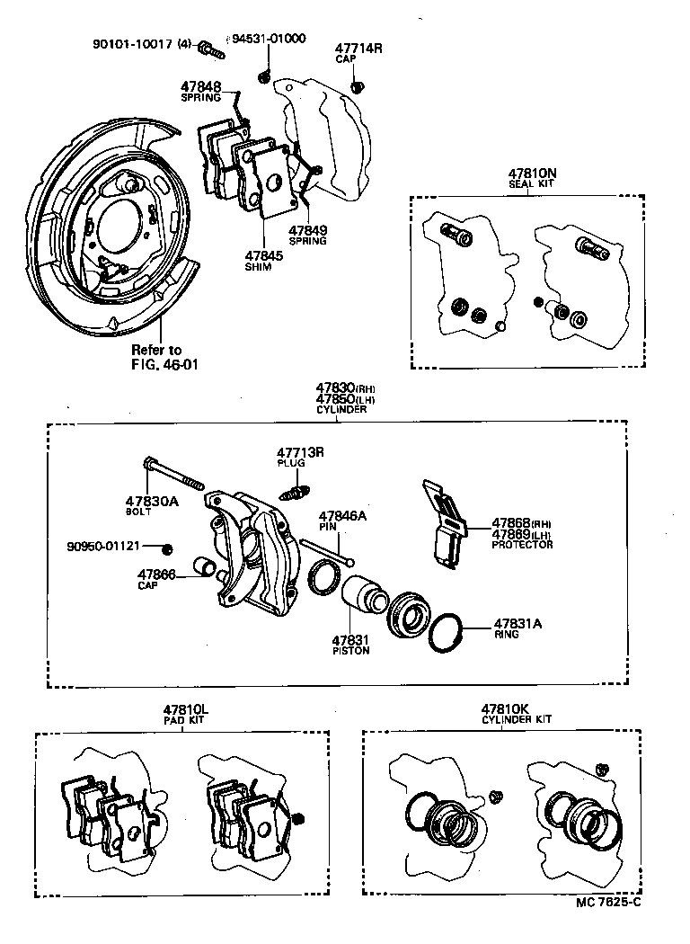 04466-22100 PAD KIT, DISC BRAKE, REAR product image