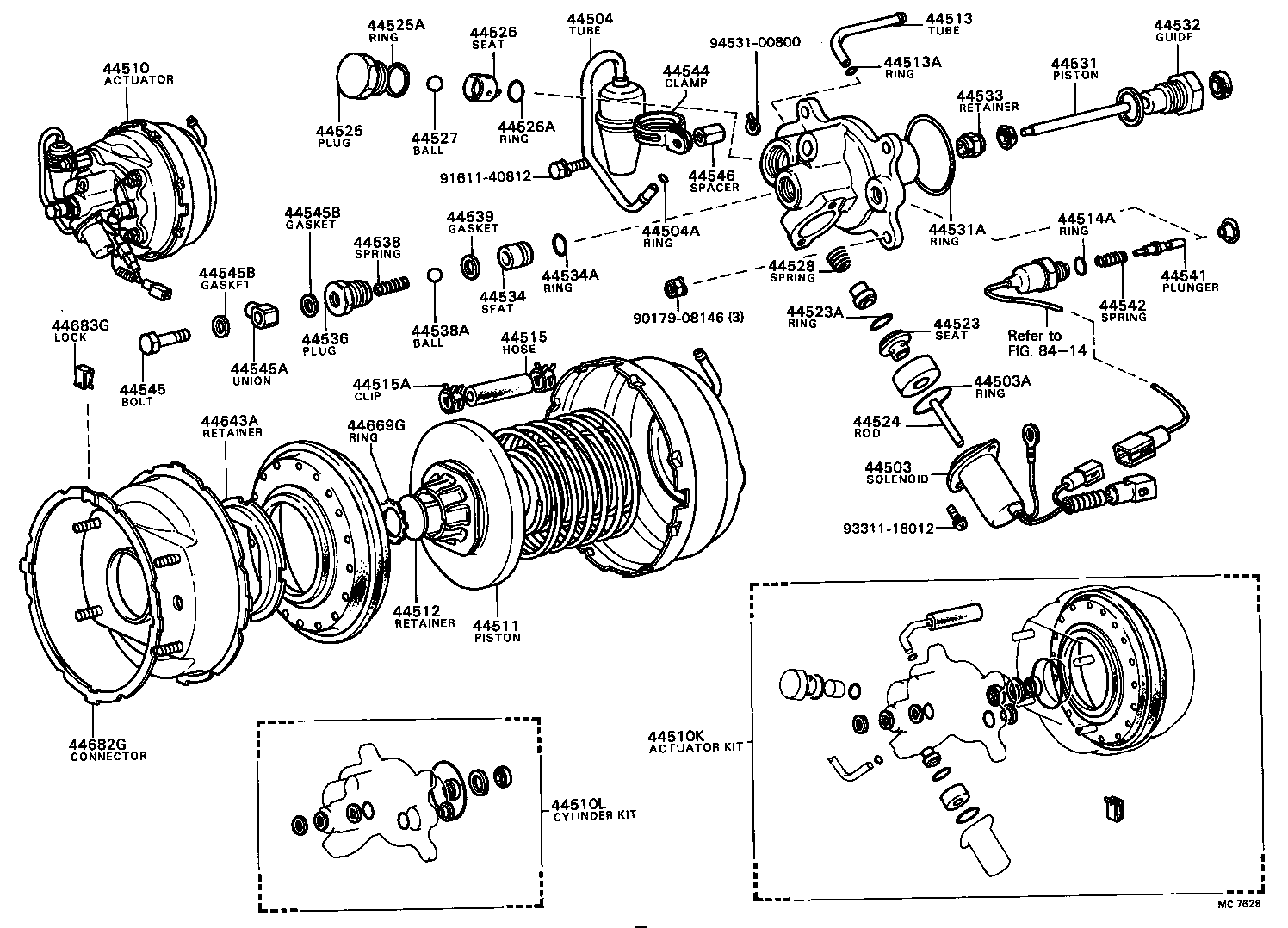 44510-24010 ACTUATOR ASSY, BRAKE product image