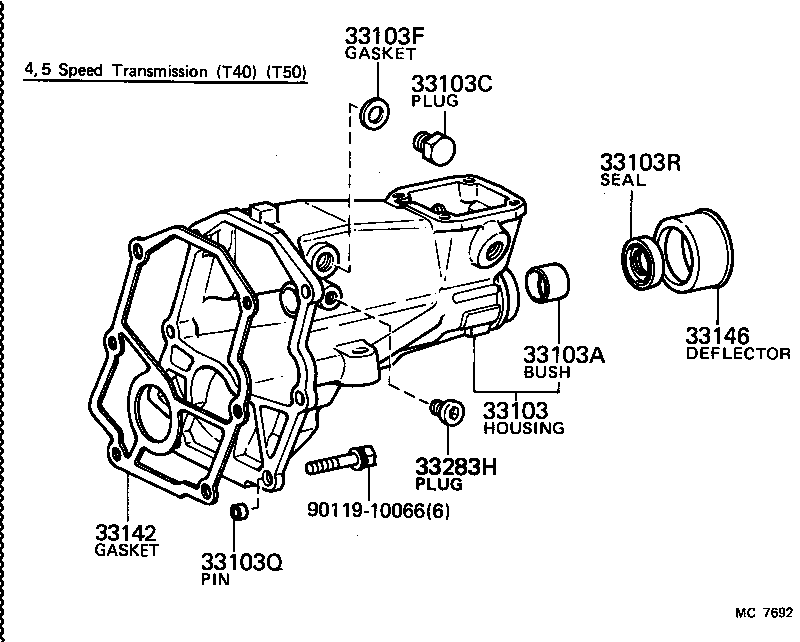 33106-30040 PIPE, OIL RECEIVER, NO.1(FOR EXTENSION HOUSING) product image