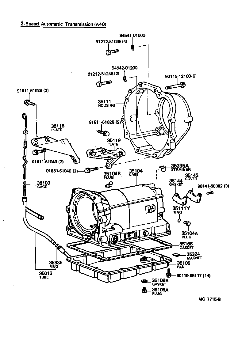 35103-12040 GAGE SUB-ASSY, TRANSMISSION OIL LEVEL product image