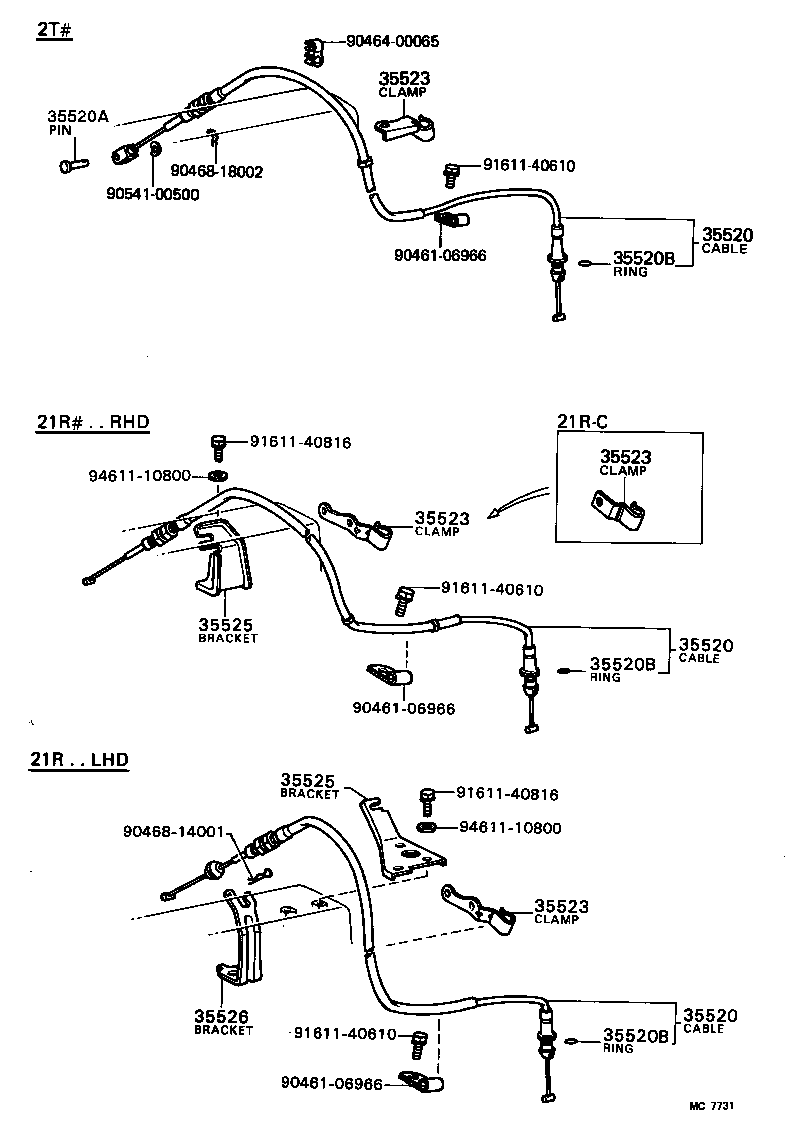 35520-20140 CABLE ASSY, THROTTLE product image