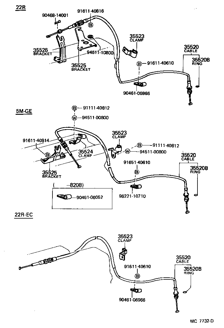 35520-14061 CABLE ASSY, THROTTLE product image