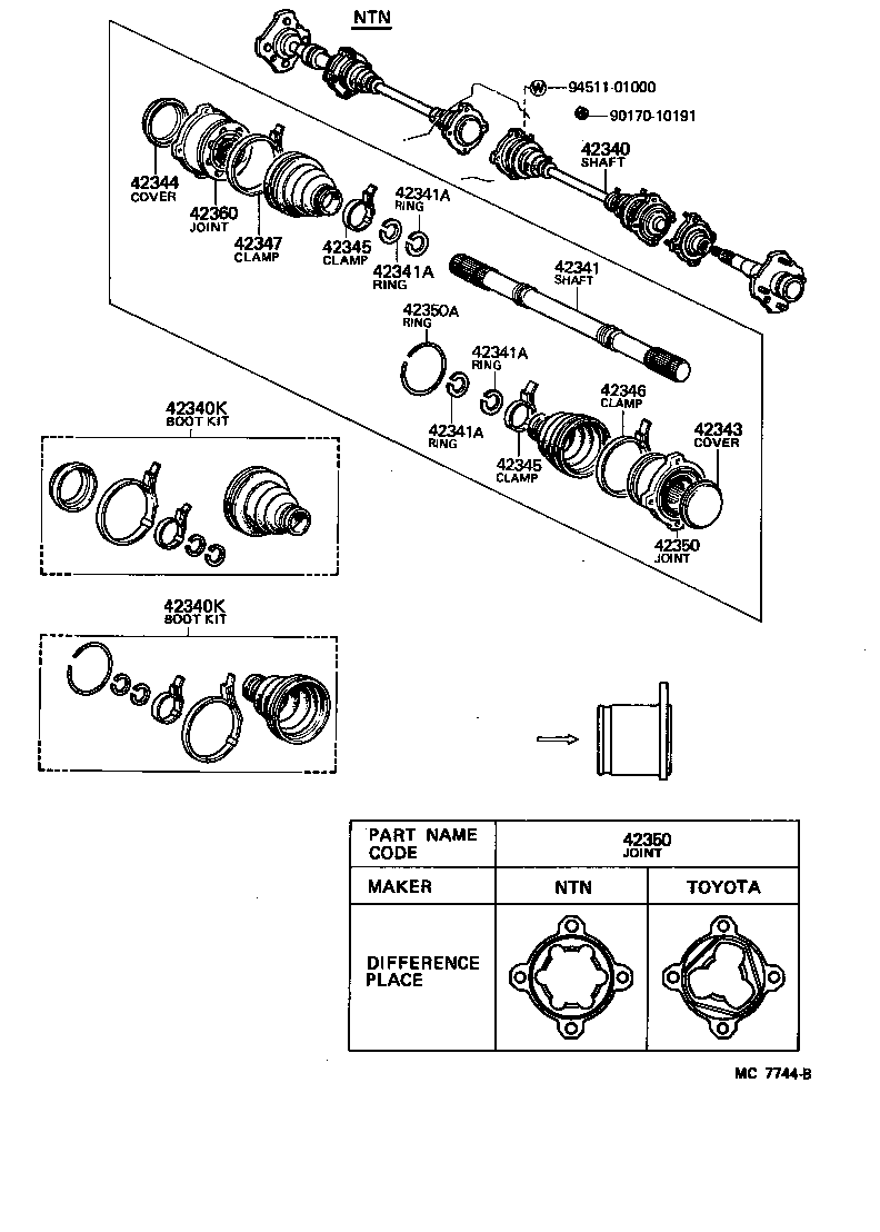 42303-22020 FLANGE SUB-ASSY, REAR AXLE product image