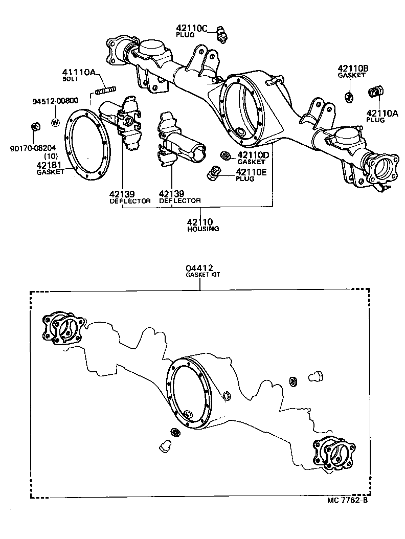 41039-28010 GEAR KIT, DIFFERENTIAL, REAR product image
