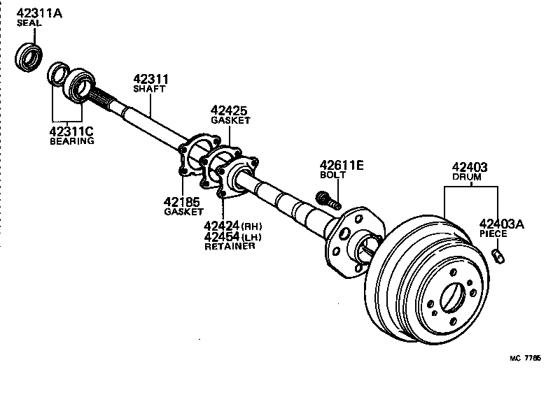 42303-22020 FLANGE SUB-ASSY, REAR AXLE product image