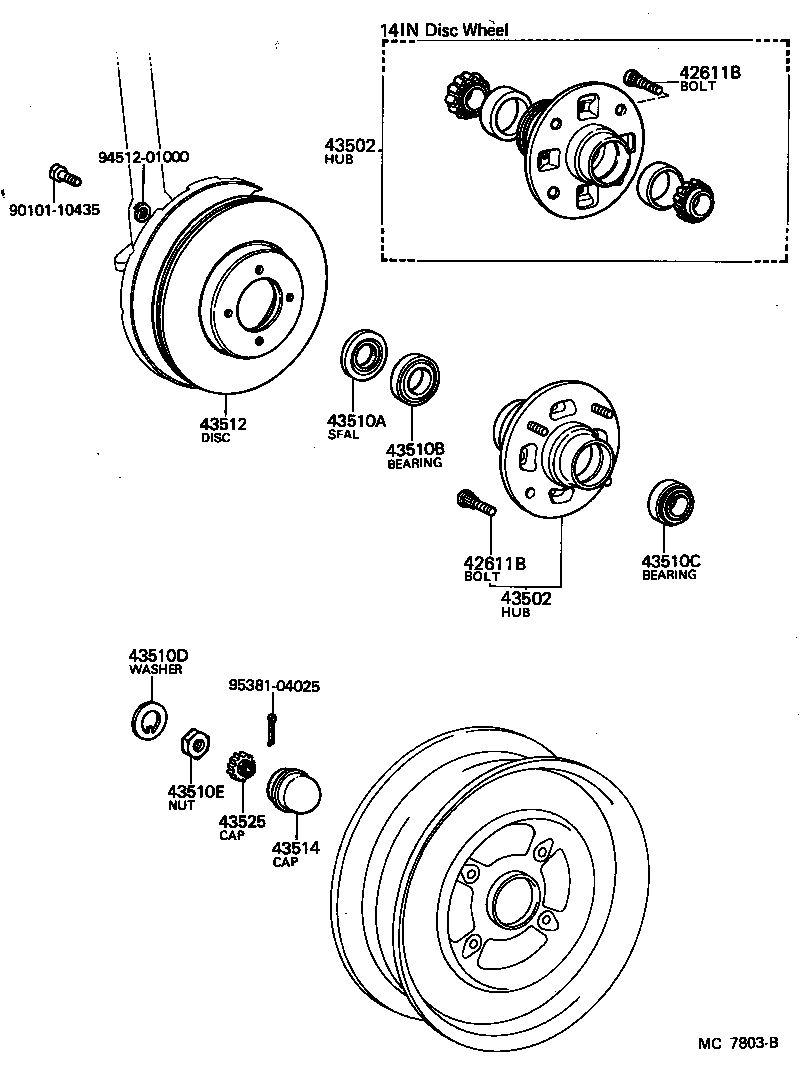 90368-31067 BEARING, TAPERED ROLLER (FOR FRONT AXLE INNER BEARING) product image