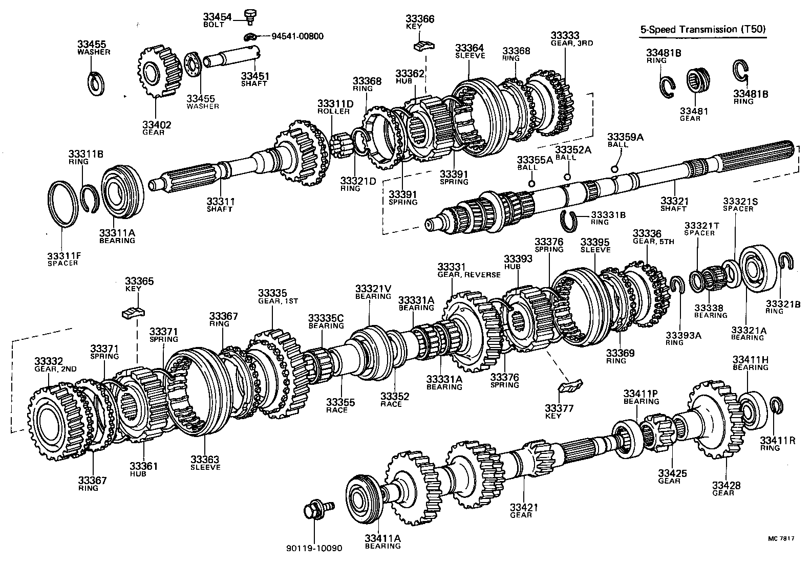 33481-22010 GEAR, SPEEDOMETER DRIVE (MTM) product image