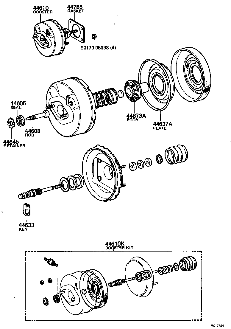 04443-14450 BOOSTER KIT, BRAKE product image