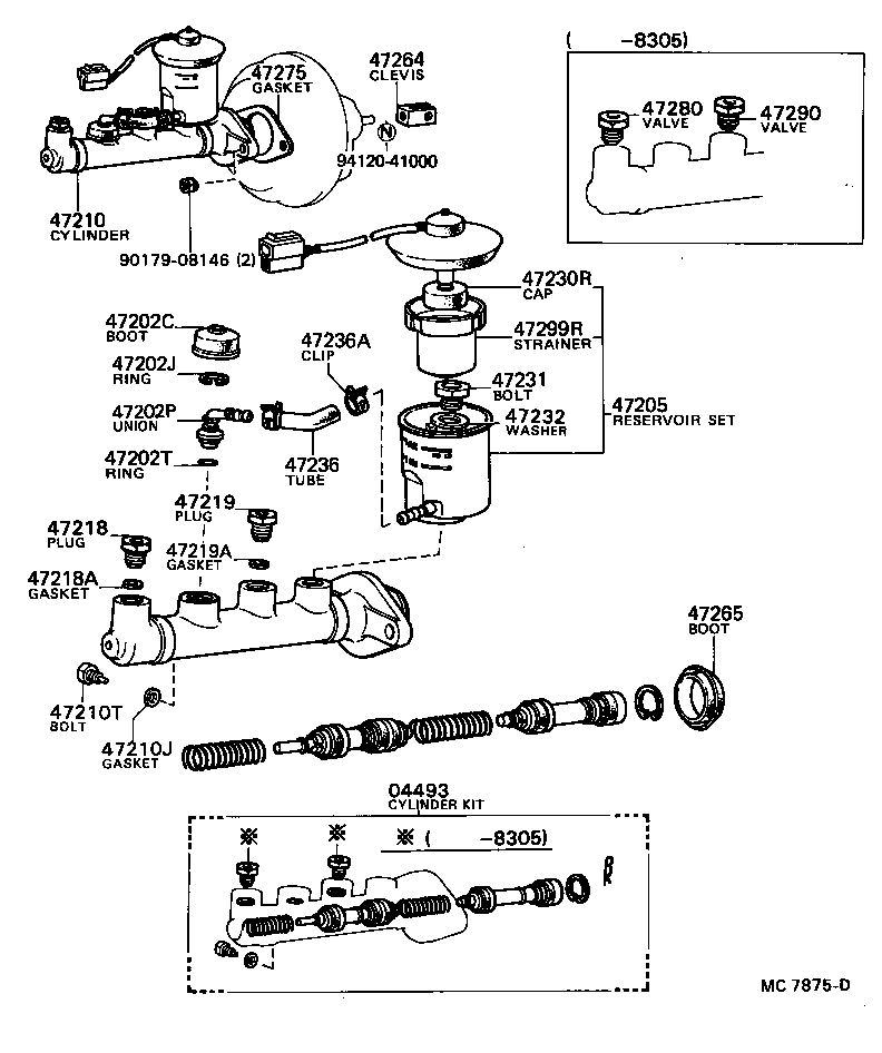 47218-12050 PLUG, MASTER CYLINDER FLUID OUTLET product image