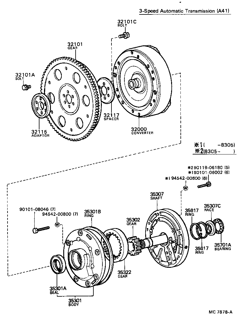 90105-10046 BOLT, HEXAGON(FOR DRIVE PLATE SETTING) product image