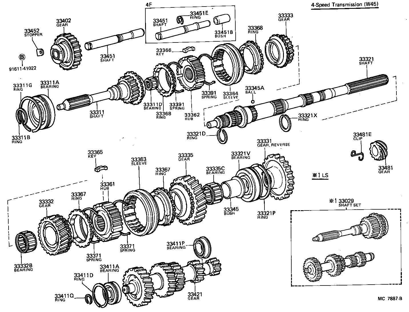 33021-30010 GEAR SET, REVERSE product image