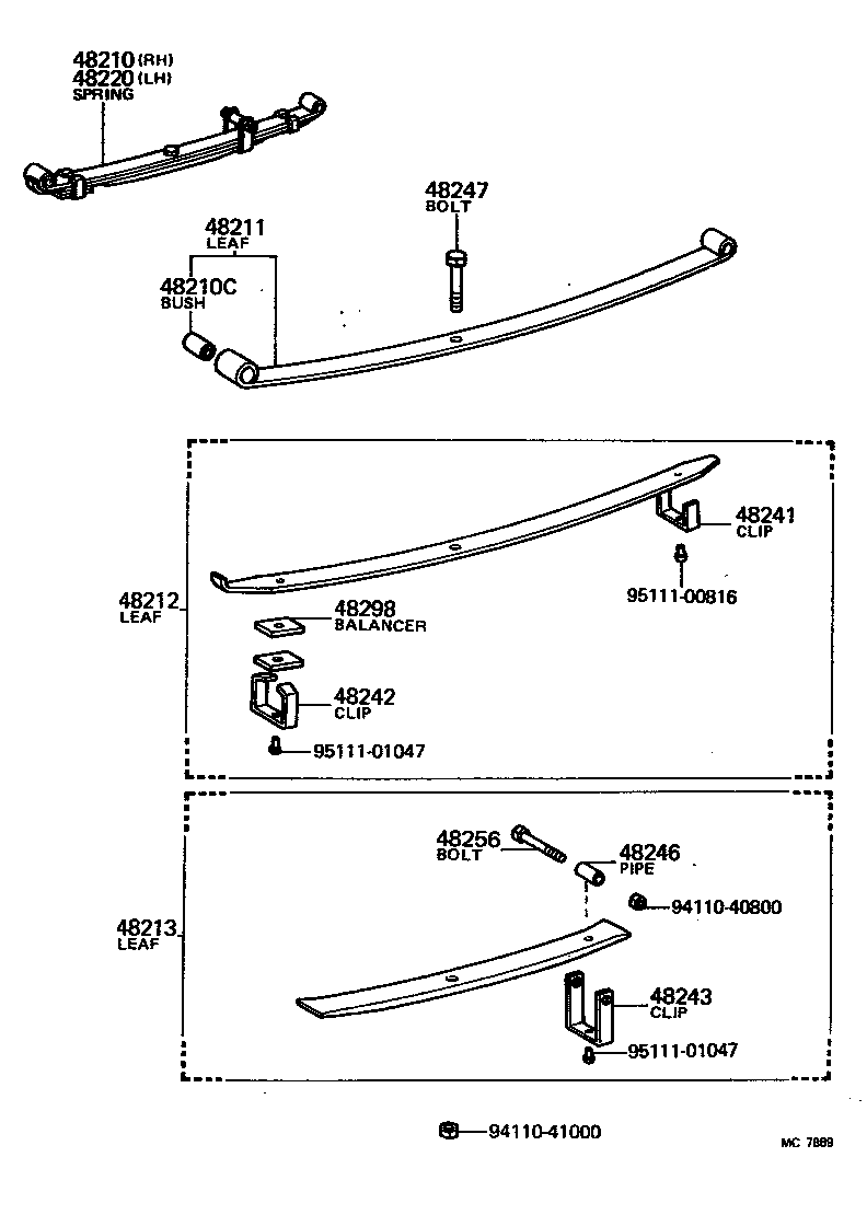 48203-35141 LEAF, REAR SPRING, NO.3 product image