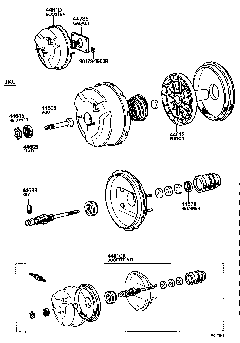 04443-14320 BOOSTER KIT, BRAKE product image