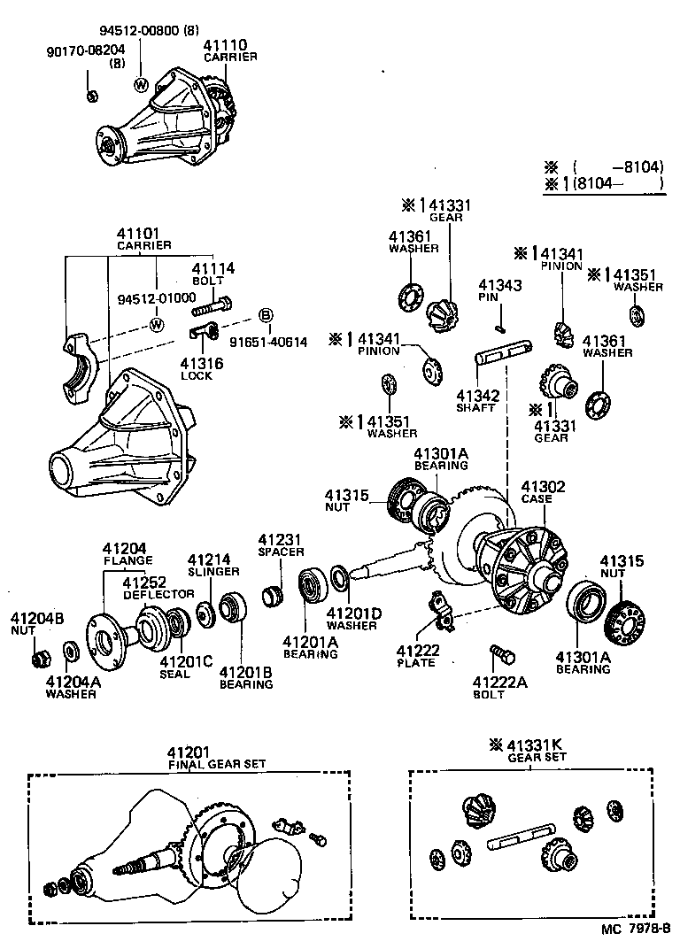 41341-10021 PINION, REAR DIFFERENTIAL product image