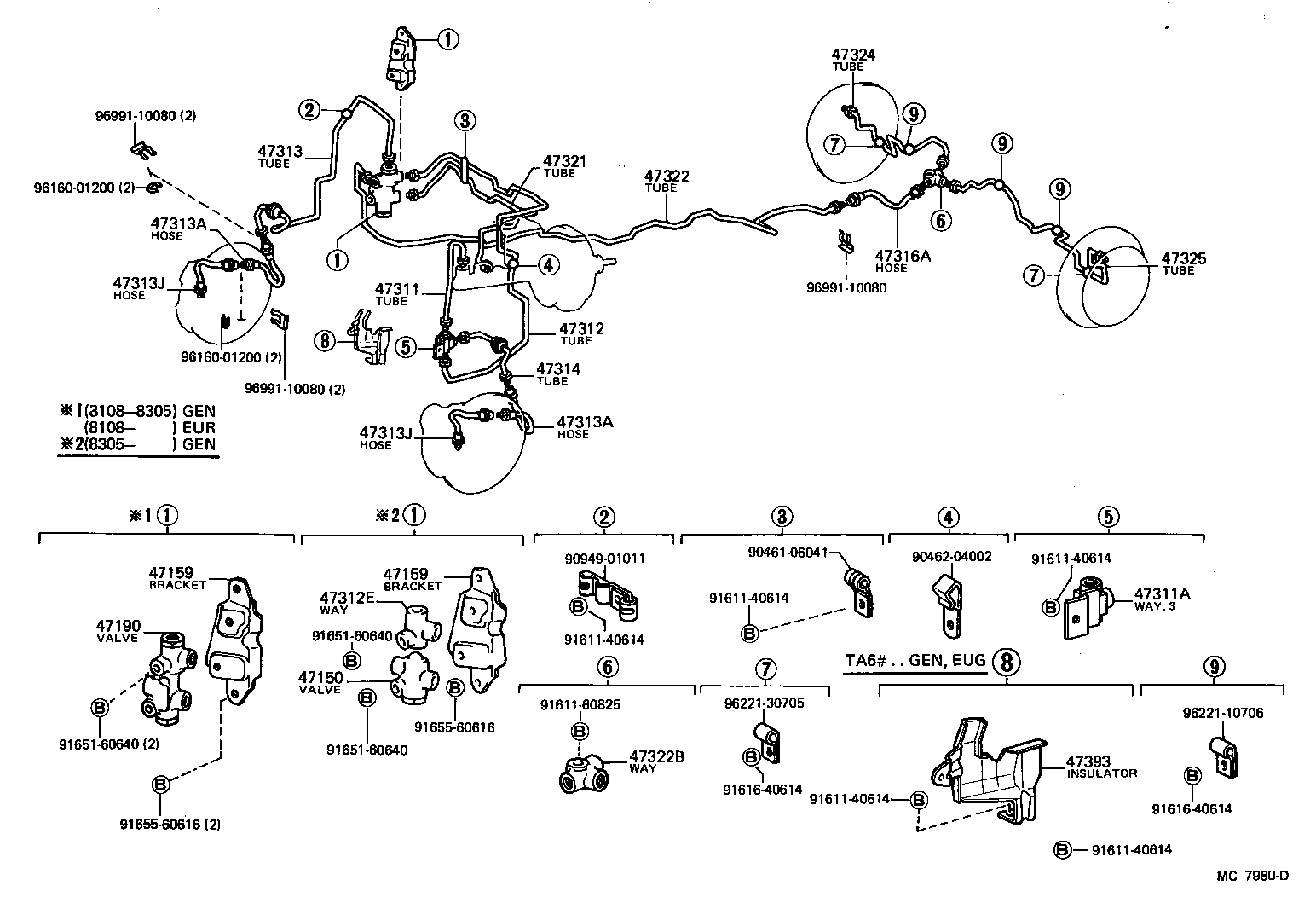 47159-14041 BRACKET, PROPORTIONING VALVE product image