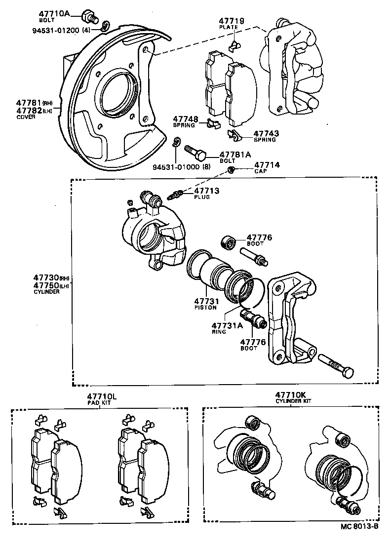 04465-60090 PAD KIT, DISC BRAKE, FRONT product image