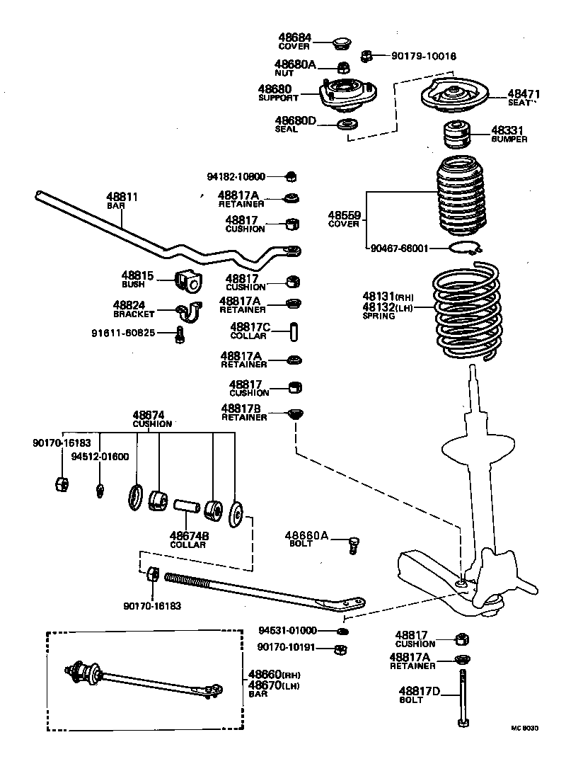 48044-20010 SEAT, FRONT SPRING, UPPER product image