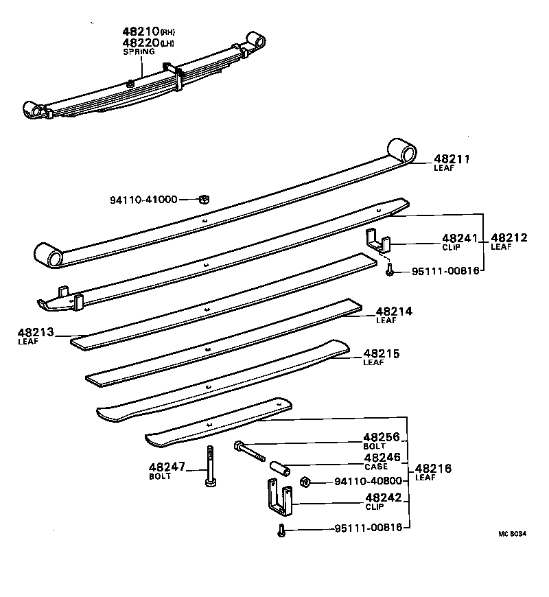 48213-35250 LEAF, REAR SPRING, NO.3 product image
