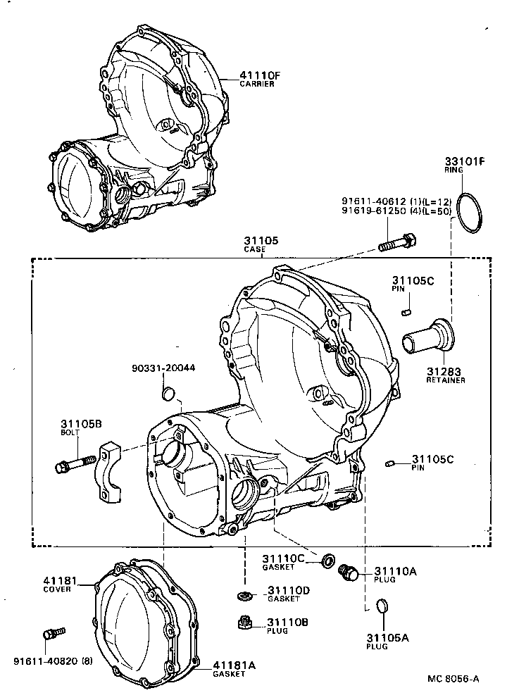 41201-19296 FINAL GEAR KIT, DIFFERENTIAL, FRONT product image