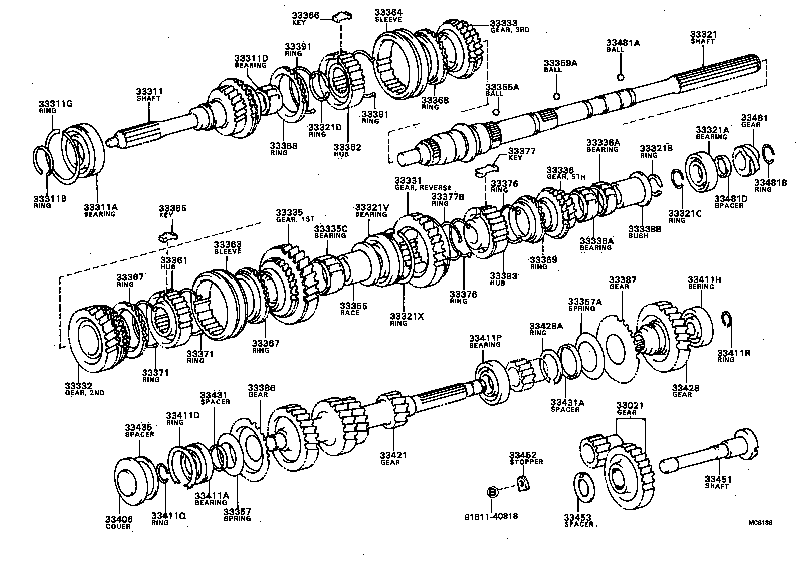 33481-14031 GEAR, SPEEDOMETER DRIVE (MTM) product image
