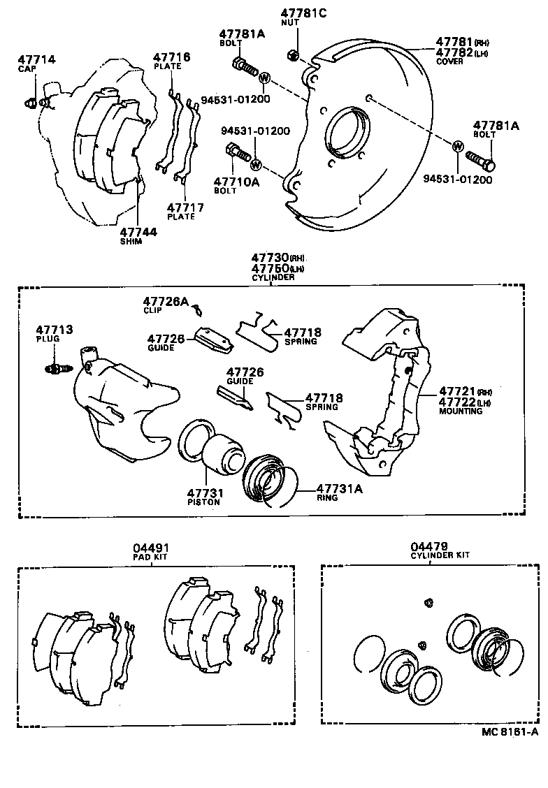 04465-14350 PAD KIT, DISC BRAKE, FRONT product image