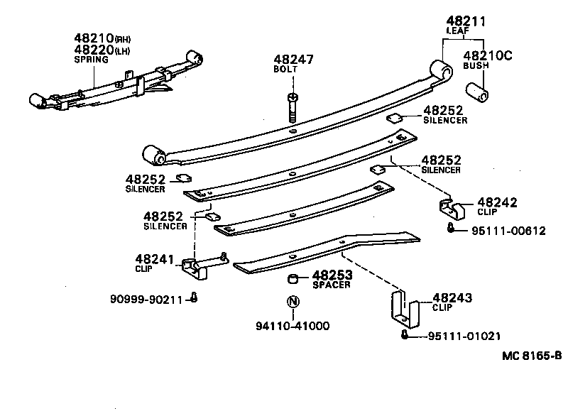 04483-21040 SHACKLE KIT, REAR SPRING product image