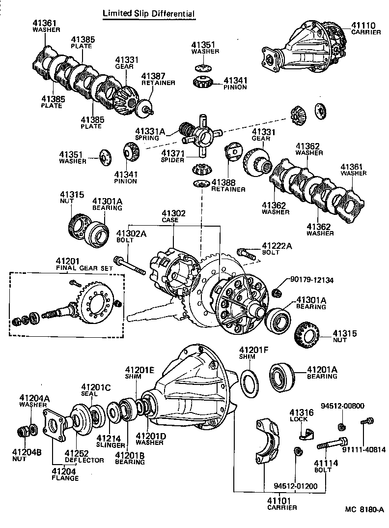 41101-60050 CARRIER SUB-ASSY, DIFFERENTIAL, REAR product image
