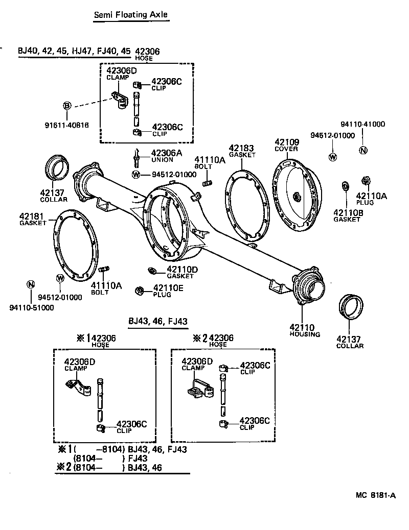 41101-60040 CARRIER SUB-ASSY, DIFFERENTIAL, REAR product image