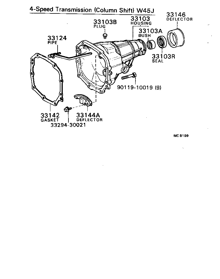 33106-30040 PIPE, OIL RECEIVER, NO.1(FOR EXTENSION HOUSING) product image